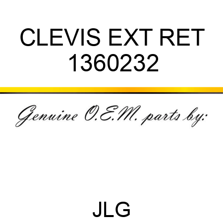 CLEVIS EXT RET 1360232