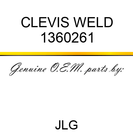 CLEVIS WELD 1360261