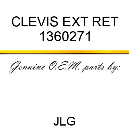 CLEVIS EXT RET 1360271