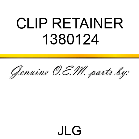 CLIP RETAINER 1380124