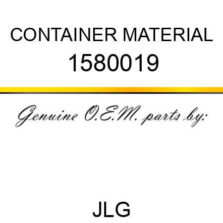 CONTAINER MATERIAL 1580019