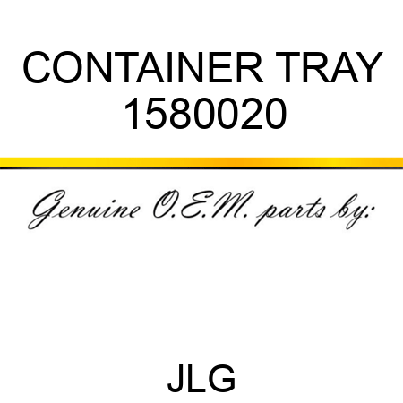 CONTAINER TRAY 1580020