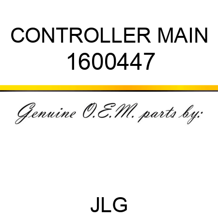 CONTROLLER MAIN 1600447