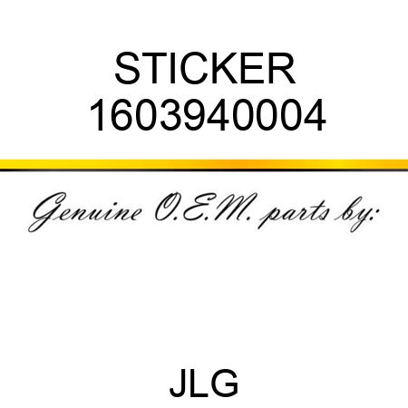 STICKER 1603940004