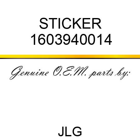 STICKER 1603940014