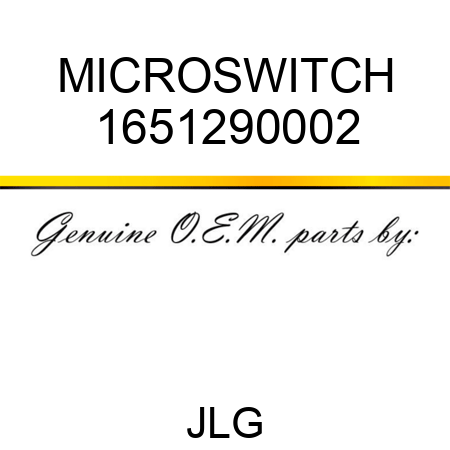MICROSWITCH 1651290002