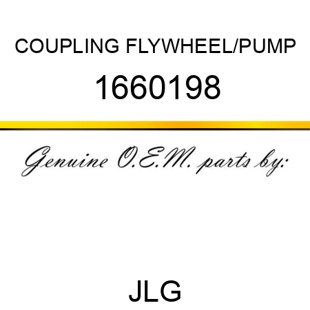 COUPLING FLYWHEEL/PUMP 1660198