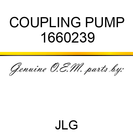 COUPLING PUMP 1660239
