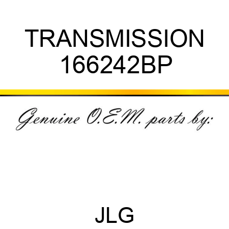 TRANSMISSION 166242BP