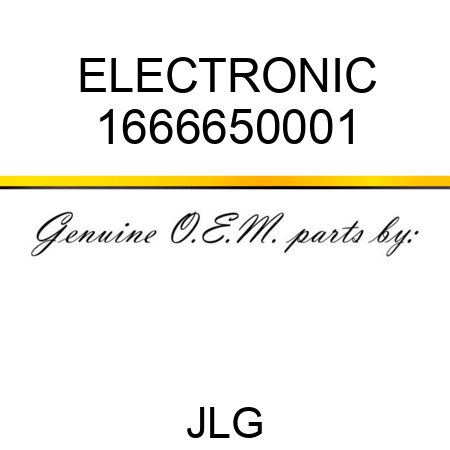 ELECTRONIC 1666650001
