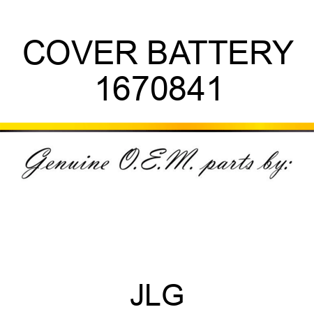 COVER BATTERY 1670841