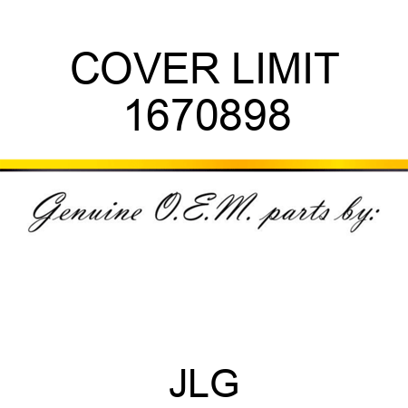 COVER LIMIT 1670898