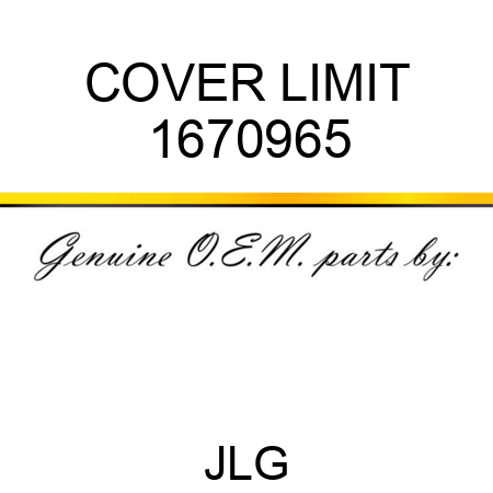 COVER LIMIT 1670965