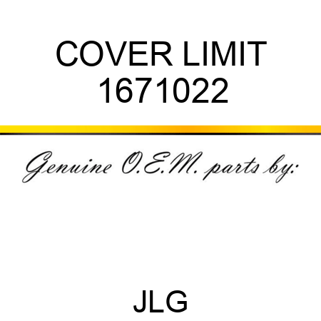 COVER LIMIT 1671022