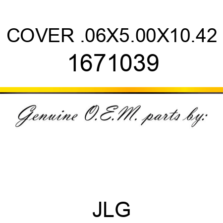 COVER .06X5.00X10.42 1671039