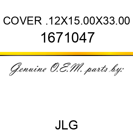 COVER .12X15.00X33.00 1671047