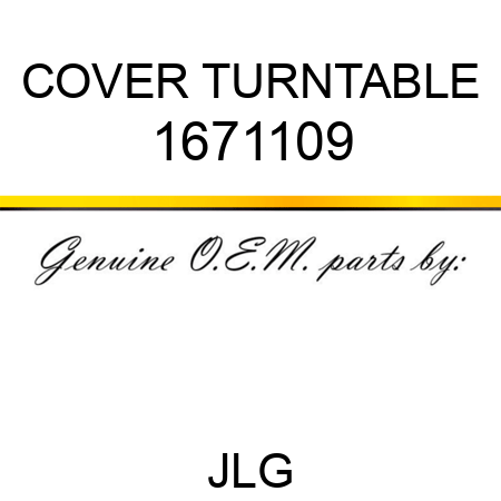 COVER TURNTABLE 1671109
