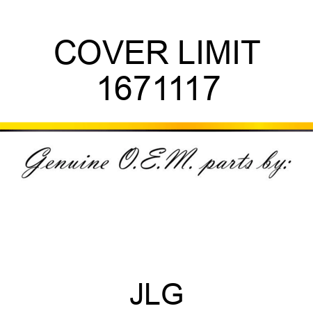 COVER LIMIT 1671117