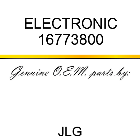 ELECTRONIC 16773800