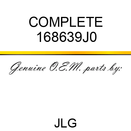 COMPLETE 168639J0