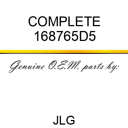 COMPLETE 168765D5