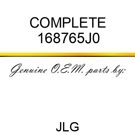 COMPLETE 168765J0