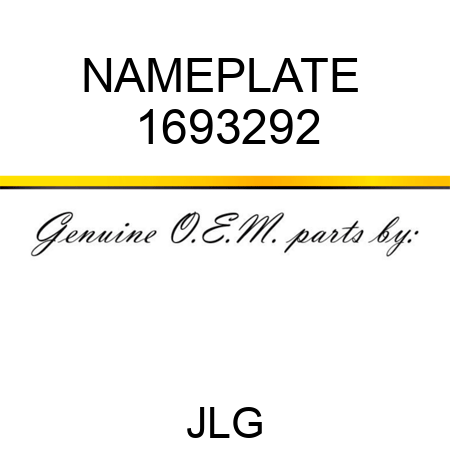 NAMEPLATE  1693292