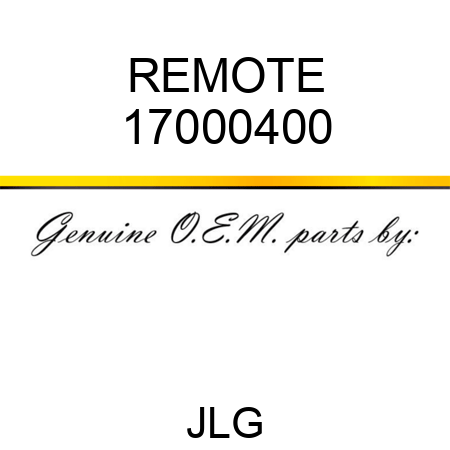 REMOTE 17000400