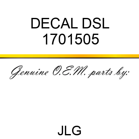 DECAL DSL 1701505