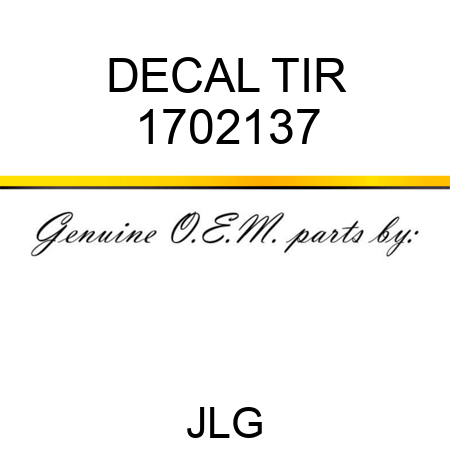 DECAL TIR 1702137
