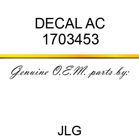 DECAL AC 1703453