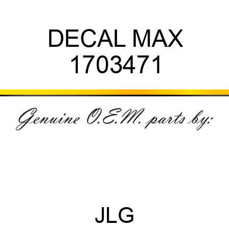 DECAL MAX 1703471