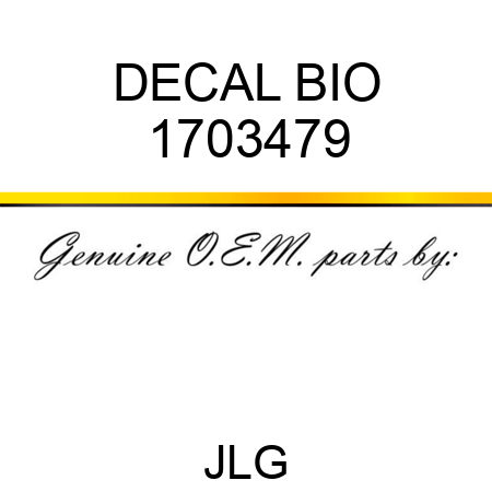 DECAL BIO 1703479