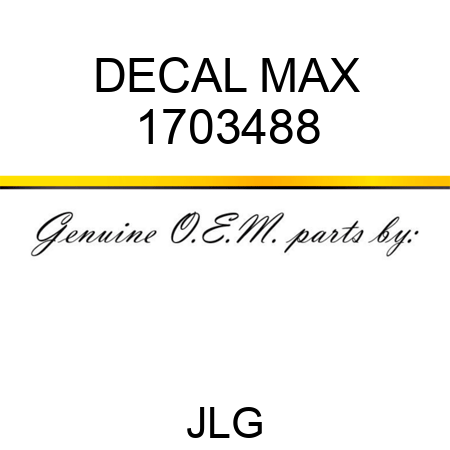 DECAL MAX 1703488