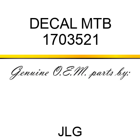 DECAL MTB 1703521