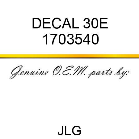 DECAL 30E 1703540