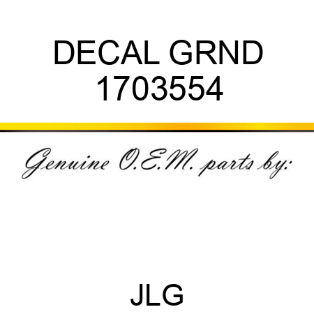 DECAL GRND 1703554