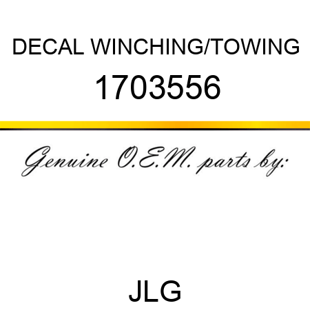 DECAL WINCHING/TOWING 1703556