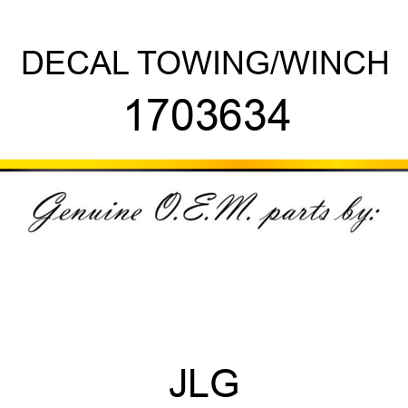 DECAL TOWING/WINCH 1703634