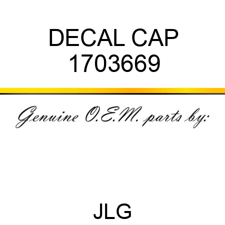 DECAL CAP 1703669