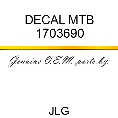 DECAL MTB 1703690