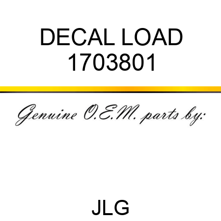 DECAL LOAD 1703801