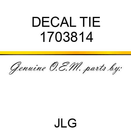 DECAL TIE 1703814