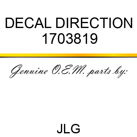 DECAL DIRECTION 1703819