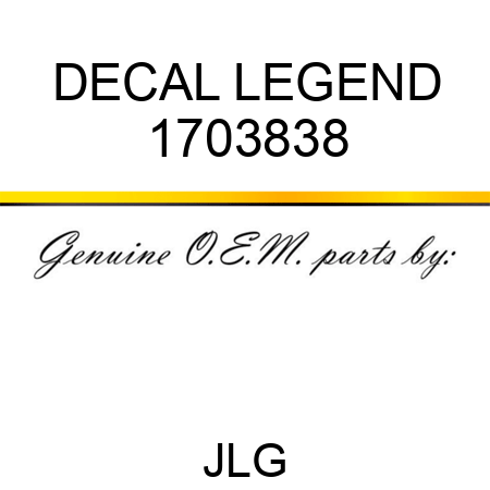 DECAL LEGEND 1703838