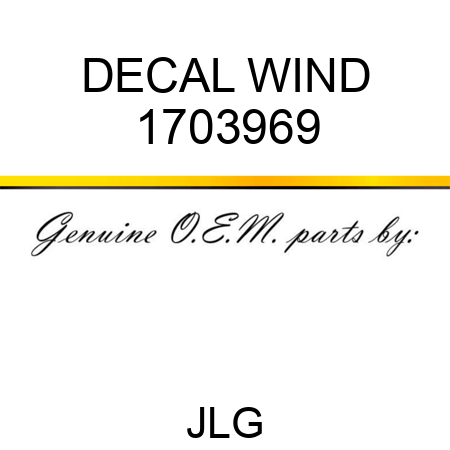 DECAL WIND 1703969