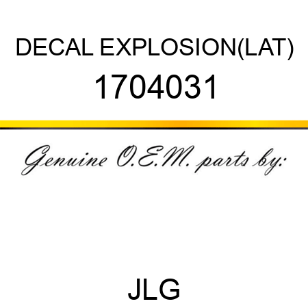 DECAL EXPLOSION(LAT) 1704031
