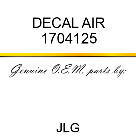 DECAL AIR 1704125