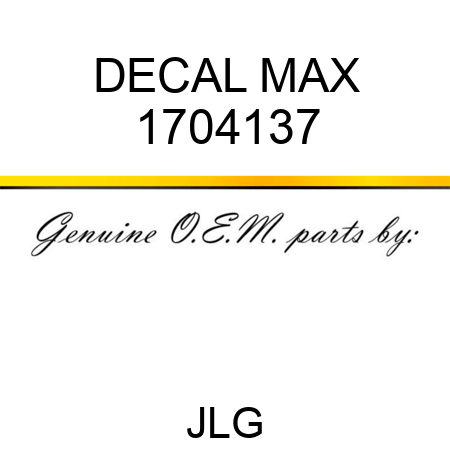 DECAL MAX 1704137
