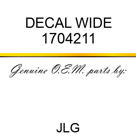 DECAL WIDE 1704211